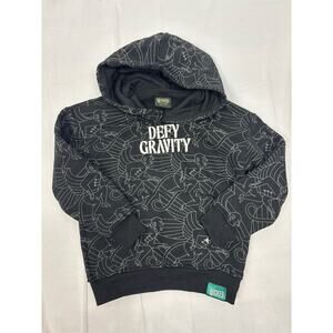 WICKED Boys Youth Girls DEFY GRAVITY Black Monkey Hoodie Sweatshirt XS